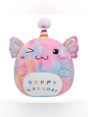 Cute Unicorn Axolotl Birthday Stuffed Animal